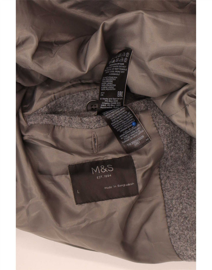 Marks & Spencer Płaszcz męski UK 40, duży, szary, poliester