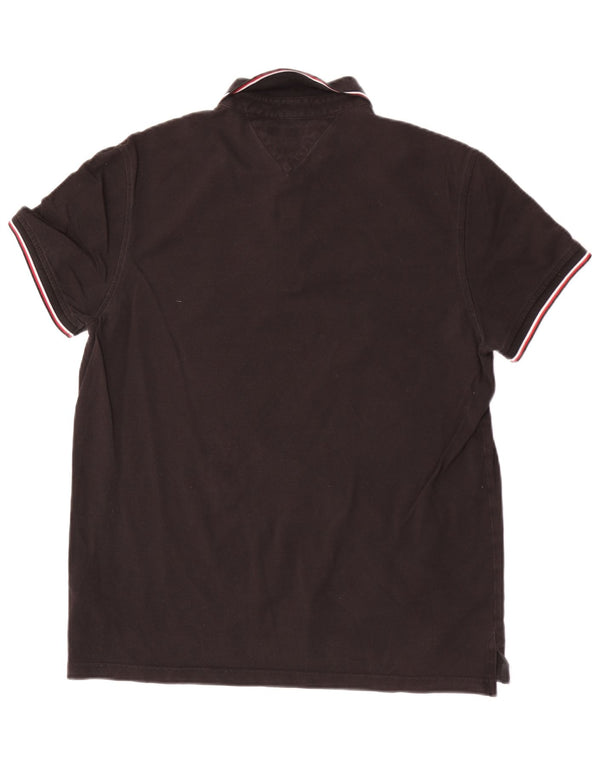 Męska koszulka polo Slim Fit Tommy Hilfiger XL, czarna, bawełniana