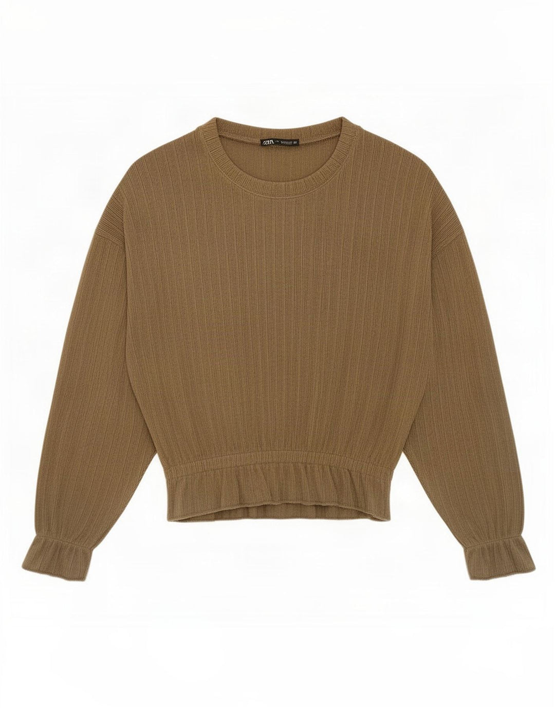 Damski top z długim rękawem Zara UK 14, średni khaki