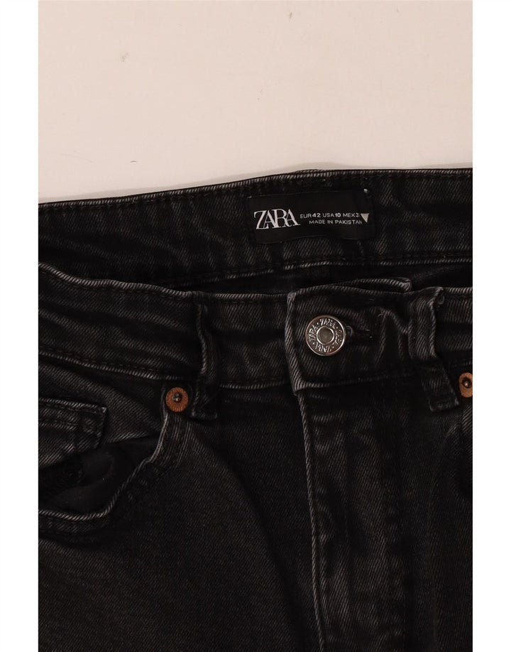 Jeansy damskie Zara Crop Bootcut EU 42 Large W32 L24 Czarne