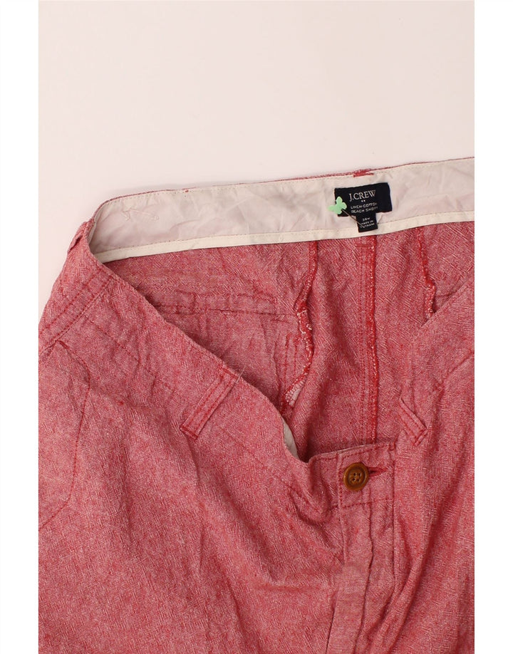 J. CREW Mens Chino Shorts W36 Large Pink Linen Vintage J. Crew and Second-Hand J. Crew from Messina Hembry 