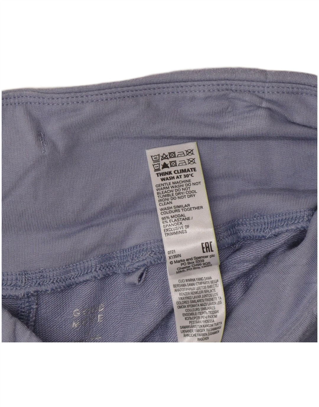 Damskie spodnie dresowe Marks & Spencer Joggers UK 14, duże, niebieskie, modalne