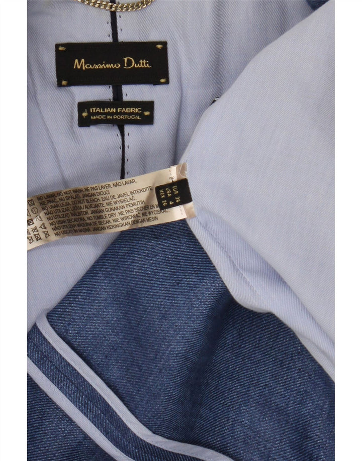 Marynarka damska Massimo Dutti zapinana na 1 guzik EU 36 XS niebieska