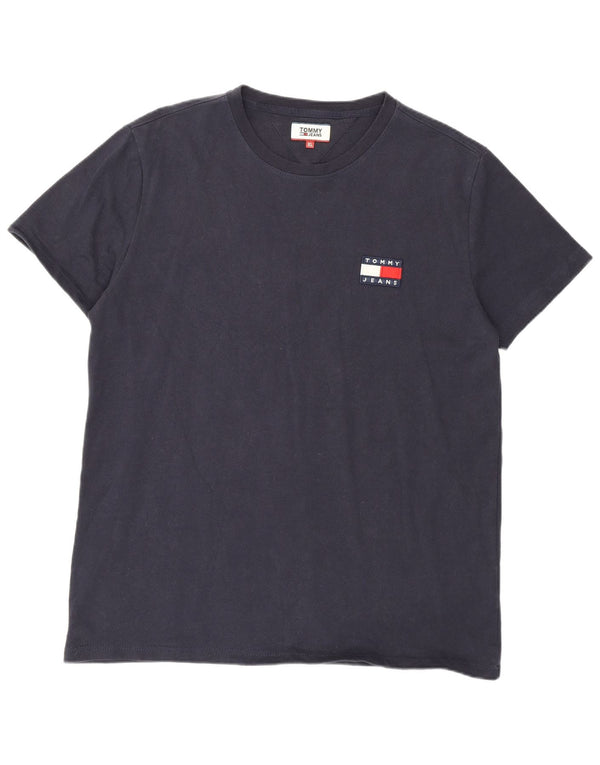 Damska koszulka regularna Tommy Hilfiger Top UK 18 XL, granatowa, bawełniana