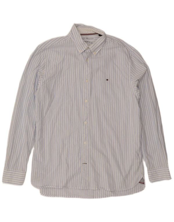 Koszula męska Tommy Hilfiger XL, niebieska, bawełniana w prążki
