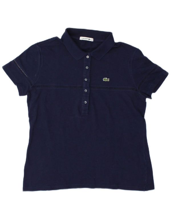 Damska koszulka polo Lacoste, rozmiar 46 XL, granatowa, bawełniana