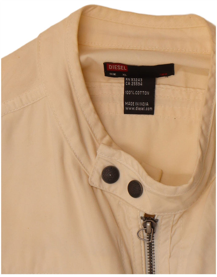 Damska kurtka bomberka Diesel UK 18 XL z białej bawełny