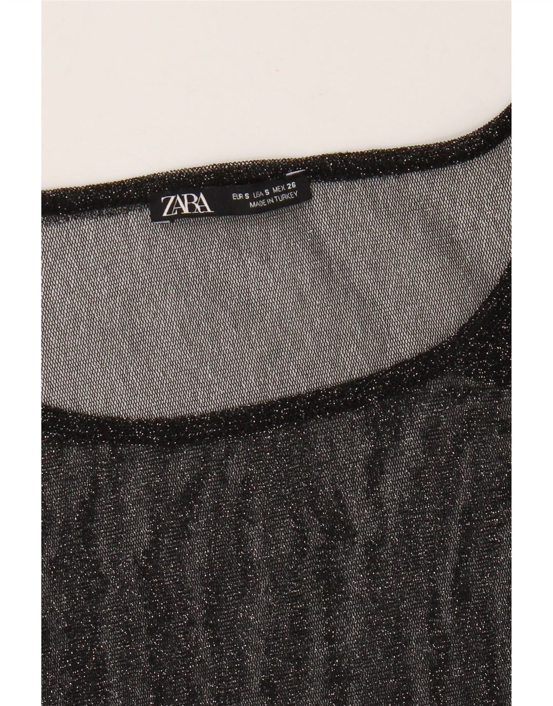 Damski top oversize Zara z długim rękawem, UK 10, mały, czarny