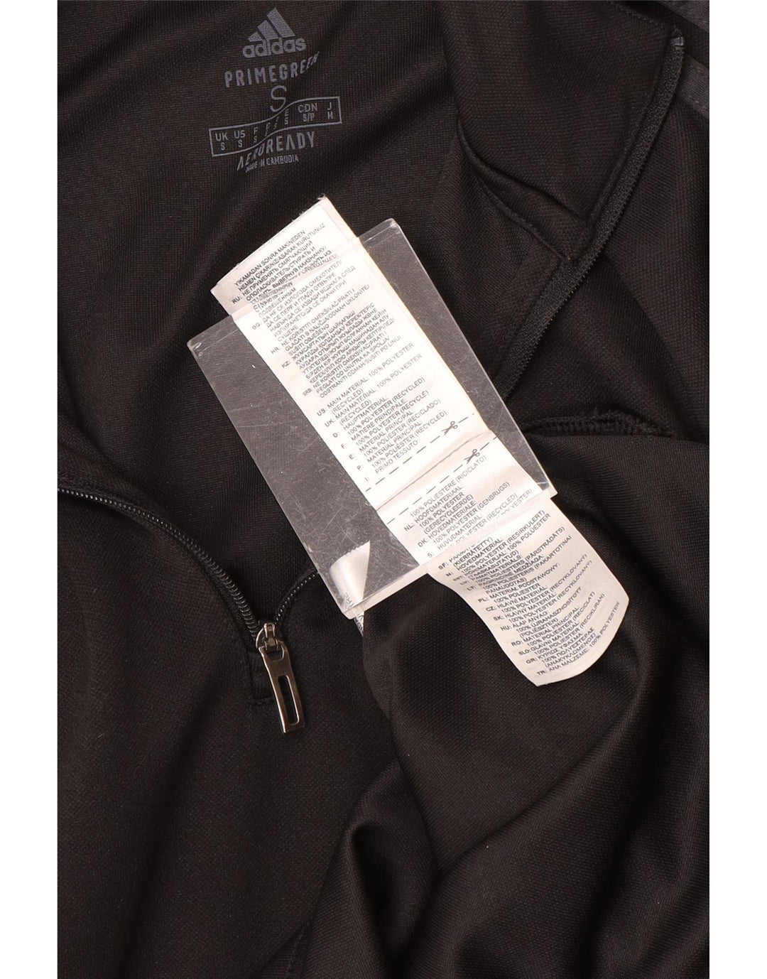 Męski dres ADIDAS Aeroready z zamkiem błyskawicznym, mały czarny