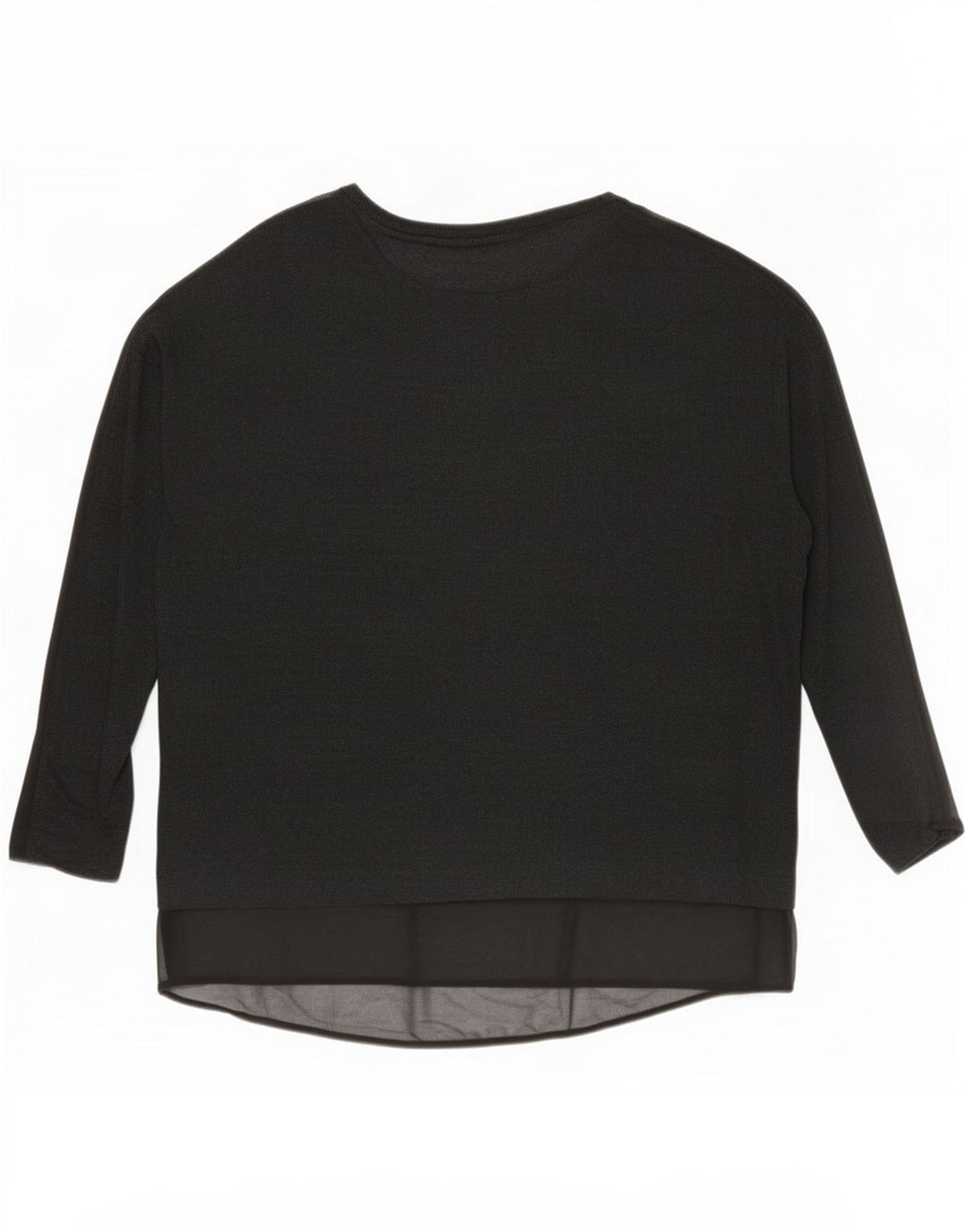 Damski top oversize z długim rękawem Zara UK 14, średni czarny wiskoza