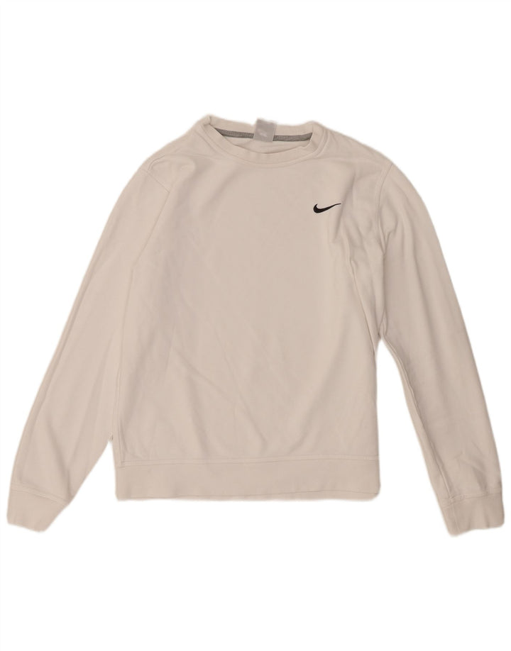Damska bluza dresowa Nike UK 16, duża, biała bawełna