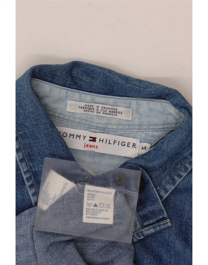 Damska koszula dżinsowa Tommy Hilfiger UK 12, średnia niebieska bawełna