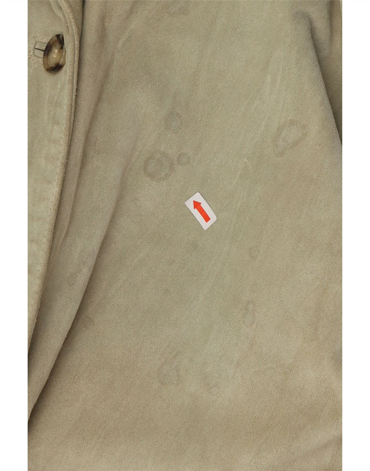 FLYING WEAR Womens Oversized Suede Blazer Jacket IT 46 Large Green