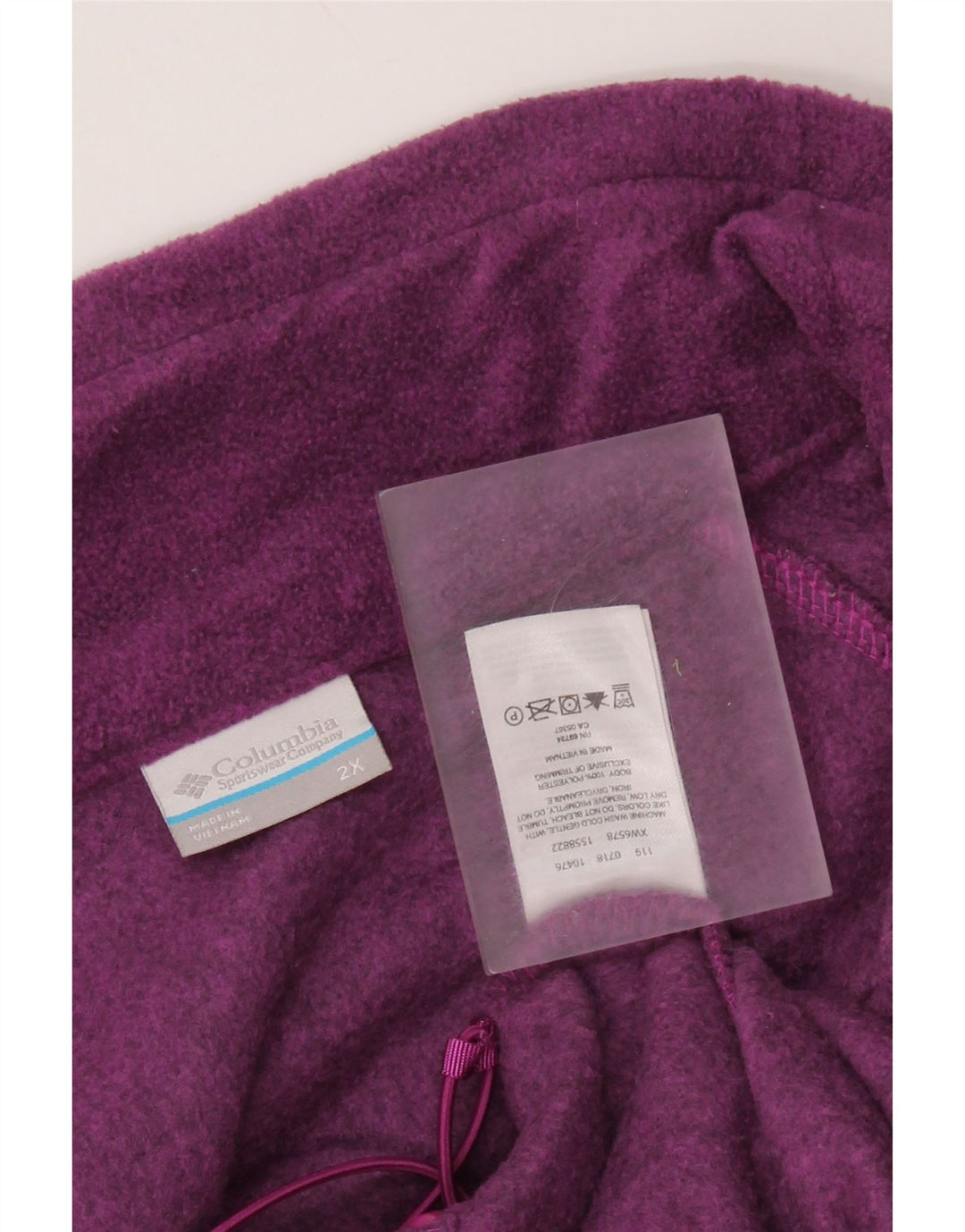 Damska kurtka polarowa COLUMBIA UK 20 2XL Fioletowy poliester