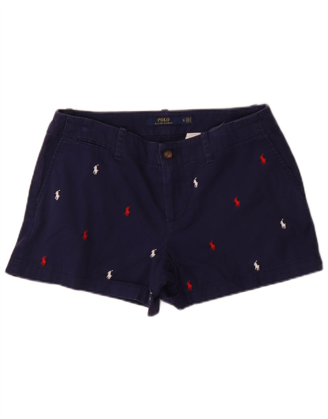 POLO RALPH LAUREN Damskie spodenki Chino US 0 XS W30 Granatowe w cętki