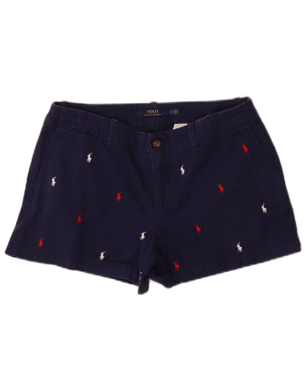 POLO RALPH LAUREN Damskie spodenki Chino US 0 XS W30 Granatowe w cętki