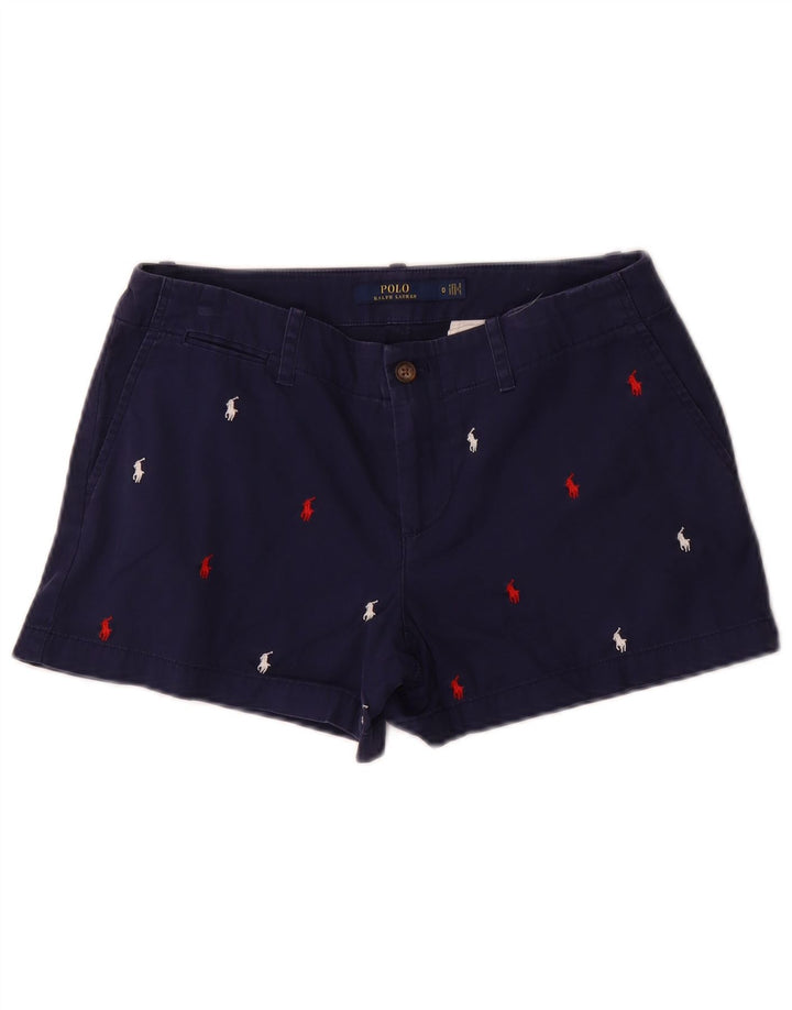 POLO RALPH LAUREN Damskie spodenki Chino US 0 XS W30 Granatowe w cętki