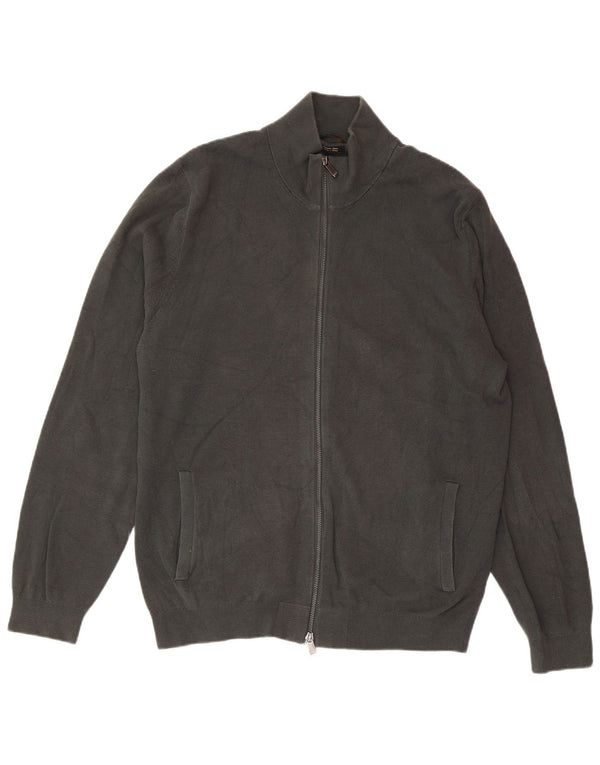 MASSIMO DUTTI Męski sweter kardigan 2XL Szara bawełna