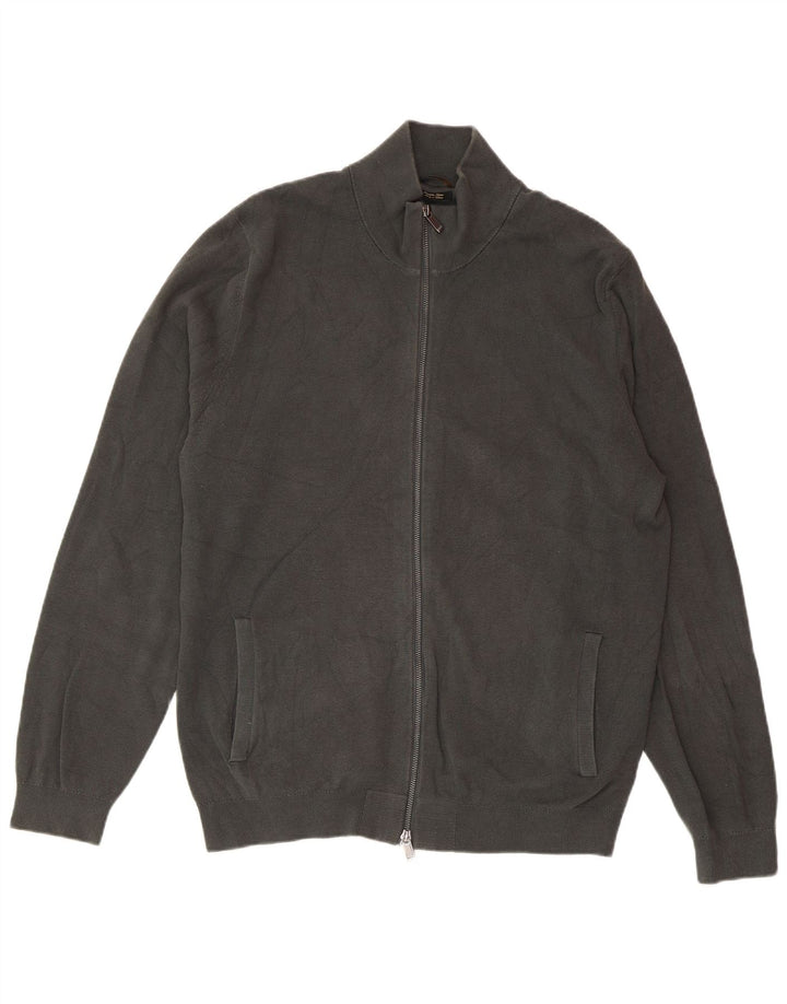 MASSIMO DUTTI Męski sweter kardigan 2XL Szara bawełna