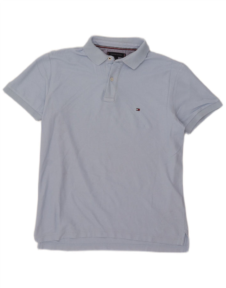 Męska koszulka polo Tommy Hilfiger o regularnym kroju, średnioniebieska, bawełniana