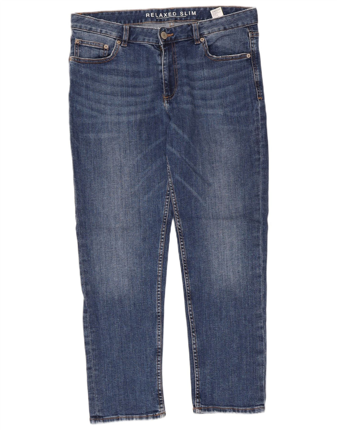 Marks & Spencer Damskie Crop Slim Jeans UK 12 Medium W32 L26 Niebieskie