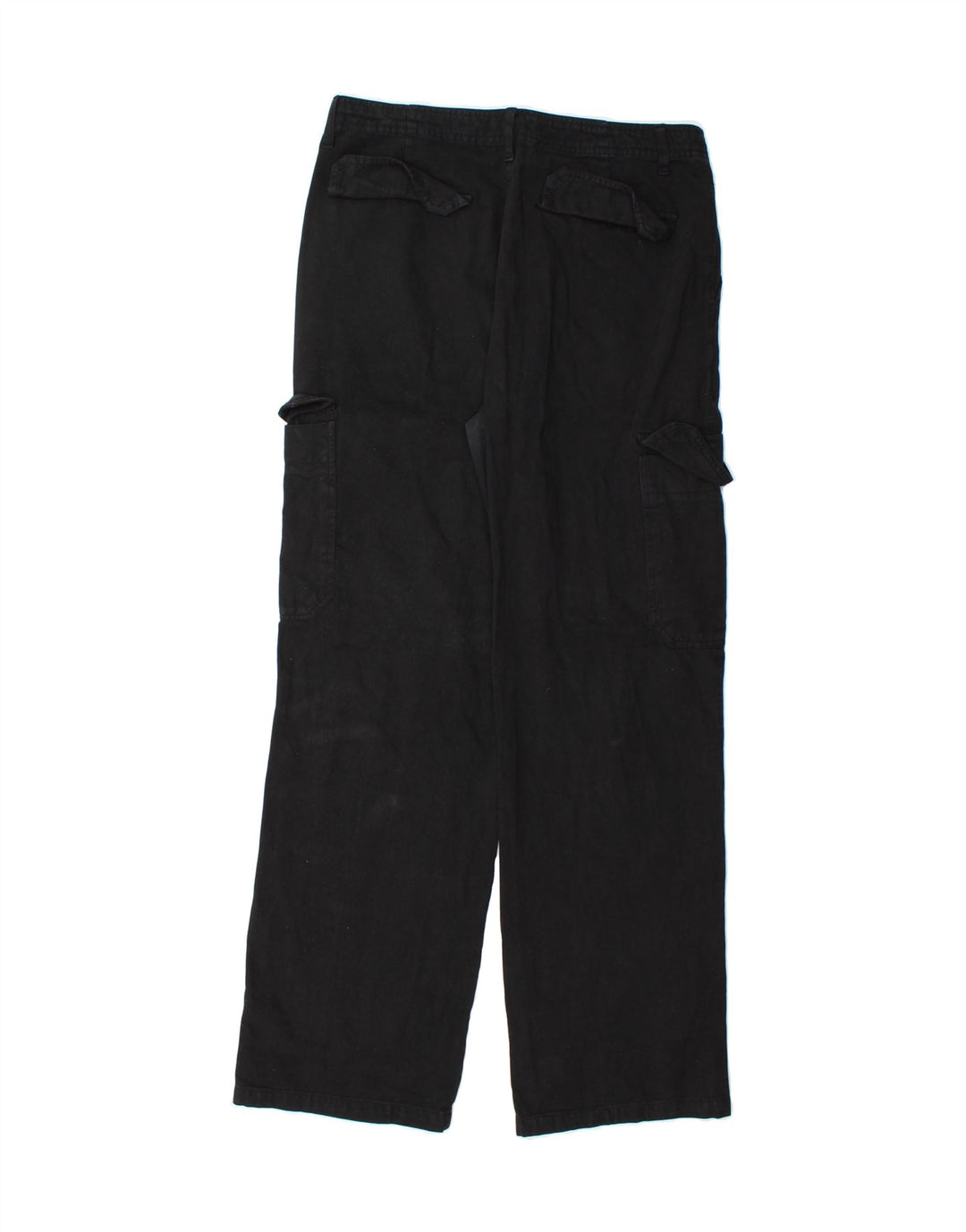 ZARA Womens Straight Cargo Trousers EU 40 Medium W30 L32 Black Cotton Vintage Zara and Second-Hand Zara from Messina Hembry 