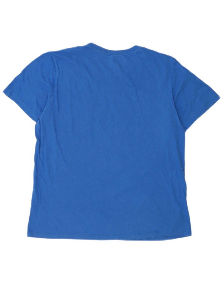 Męski T-shirt z grafiką Nike, duży, niebieski, bawełniany