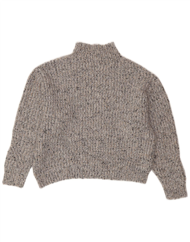 Marks & Spencer Męski sweter z golfem UK 14, średni szary, nakrapiany