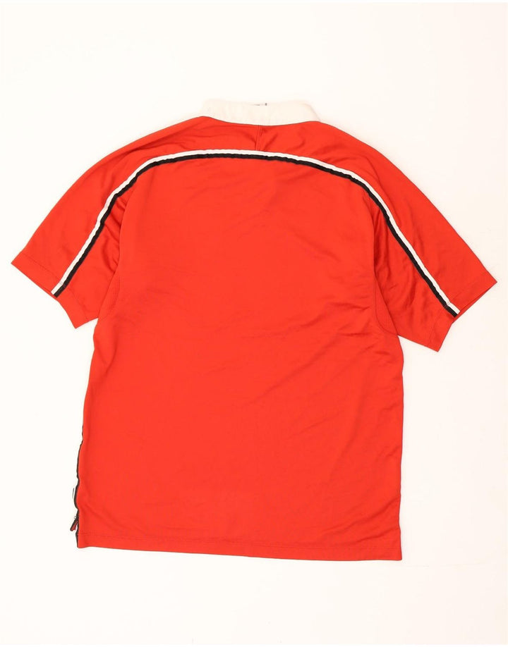 T-shirt męski Nike Top UK 42/44, duży czerwony poliester z blokami kolorów