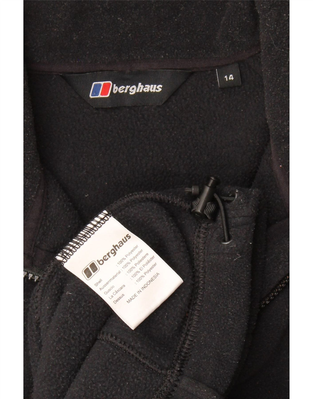 BERGHAUS Womens Fleece Jacket UK 14 Large  Black Polyester