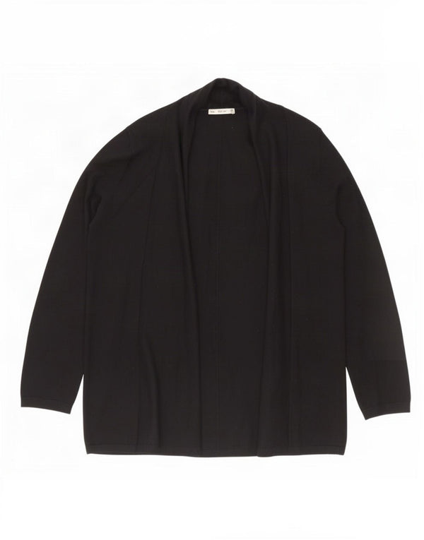 Sweter damski Zara z otwartym kardiganem UK 14, duża, czarna wiskoza