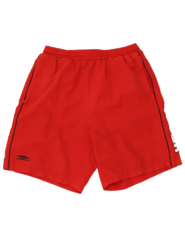 Męskie spodenki sportowe Umbro z grafiką, małe, czerwone, poliestrowe