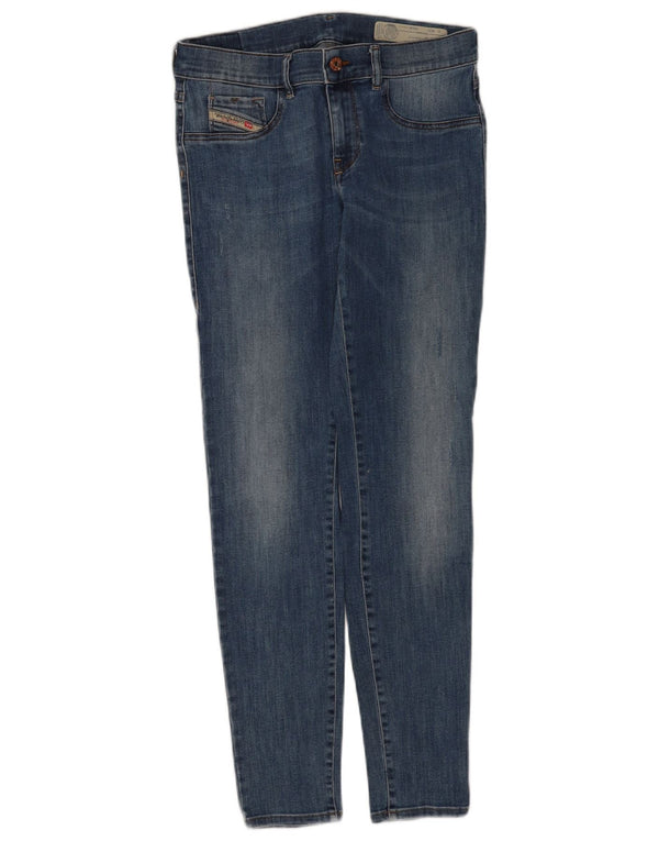 Damskie jeansy jeggingowe Diesel Livier-Ankle z niską talią, Super Slim W31 L30 Niebieskie