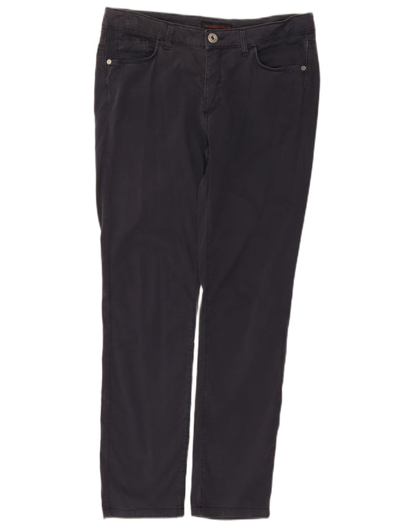 Damskie spodnie typu slim casual Trussardi W30 L28 Granatowa bawełna