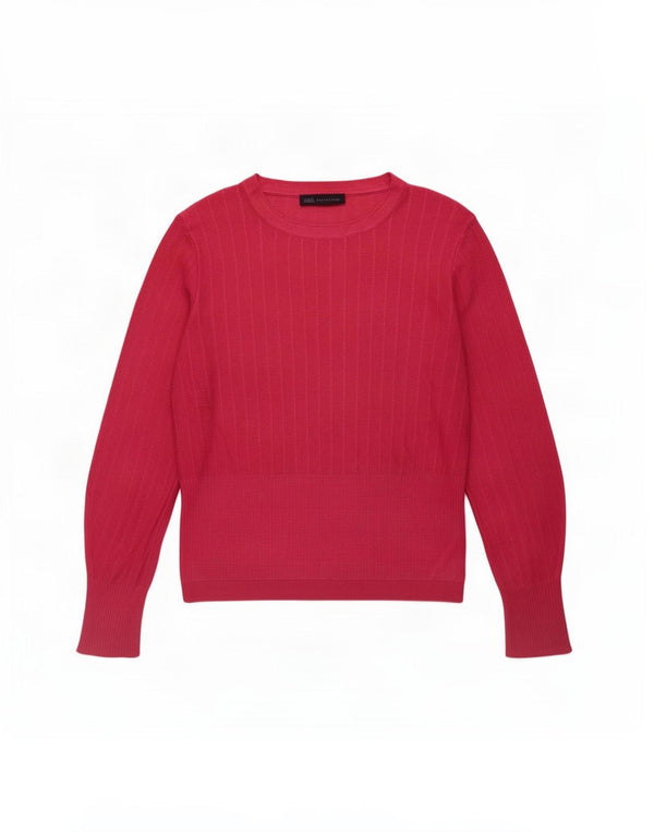 Marks & Spencer Damski sweter z dekoltem w łódkę UK 8 Small Pink Wiskoza
