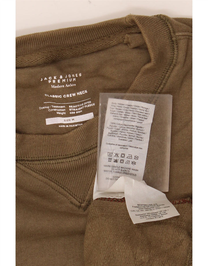 JACK & JONES Męski sweter, bluza, średnia, bawełniana khaki