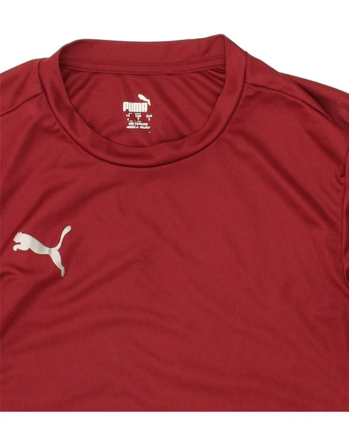 PUMA Mens T-Shirt Top Small Red Polyester Vintage Puma and Second-Hand Puma from Messina Hembry 