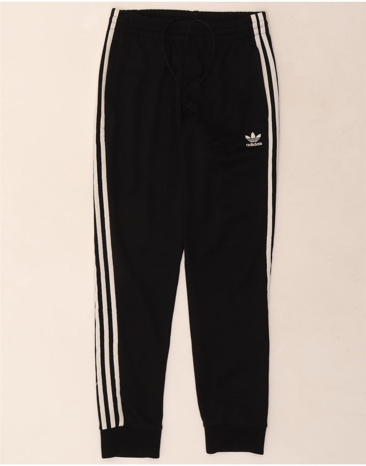 Męskie spodnie dresowe Adidas, małe, czarne, poliestrowe