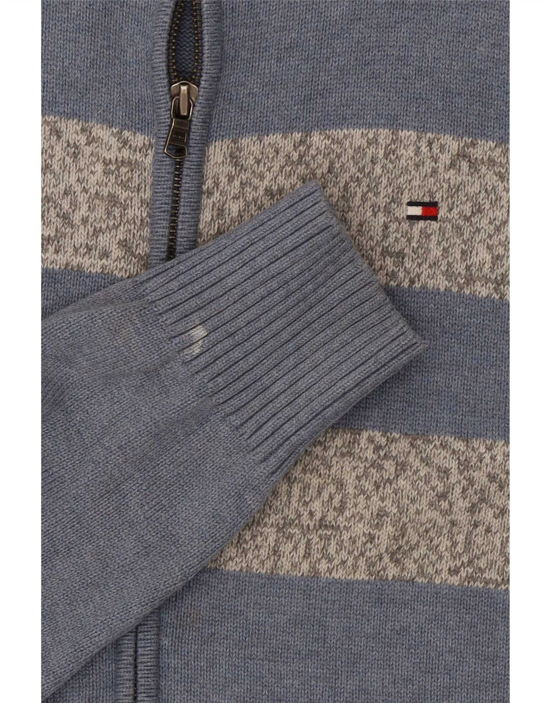 Męski sweter rozpinany Tommy Hilfiger w kolorze średniego błękitu, bawełniany