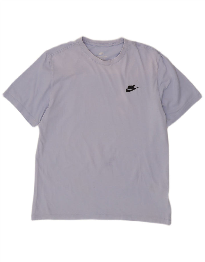 Męski T-shirt NIKE Top, średni niebieski, bawełniany