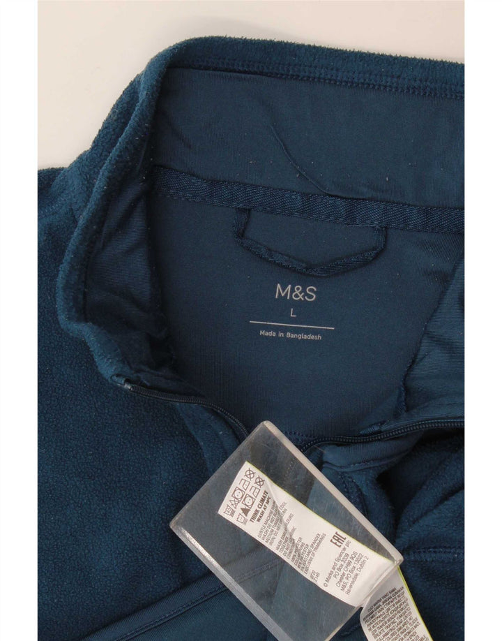 Męska kurtka polarowa Marks & Spencer UK 40, duża, granatowa, poliestrowa