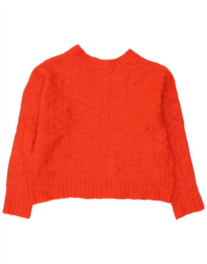 Marks & Spencer Damski sweter oversize z dekoltem w kształcie litery V, UK 14, średni czerwony