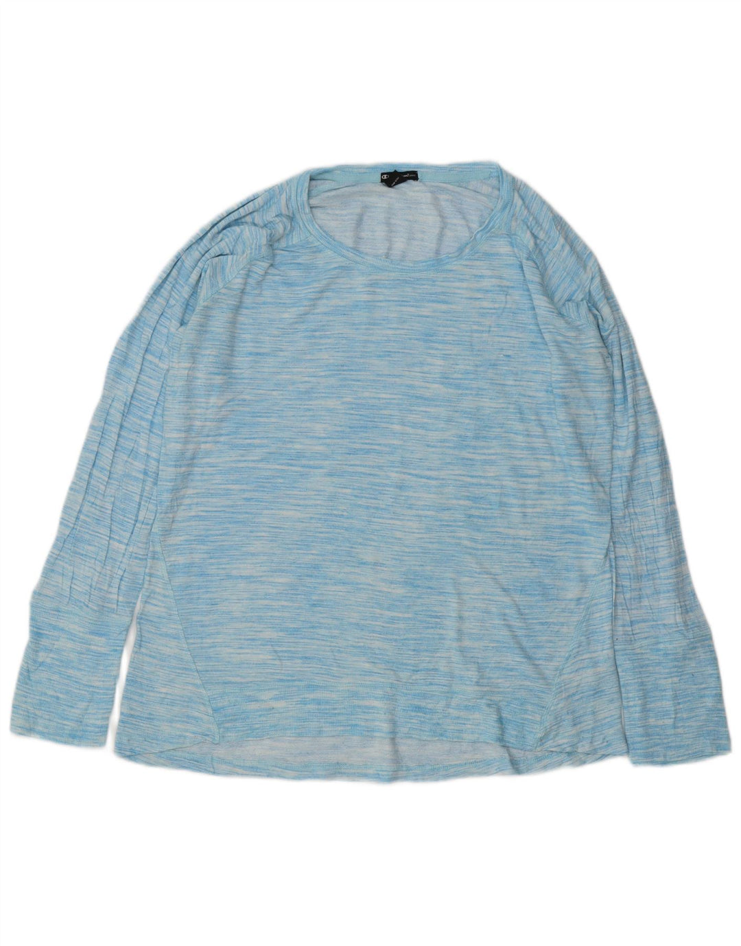 Damski top Champion z długim rękawem UK 18 XL Niebieski nakrapiany sztuczny jedwab