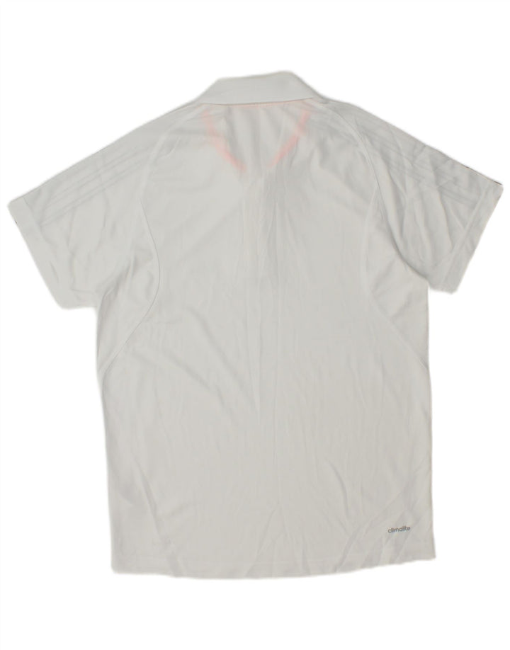 Męska koszulka polo Adidas Climalite, mała, biała