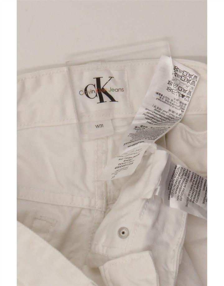 Męskie spodenki jeansowe CALVIN KLEIN Graphic W31 Średniobiała bawełna