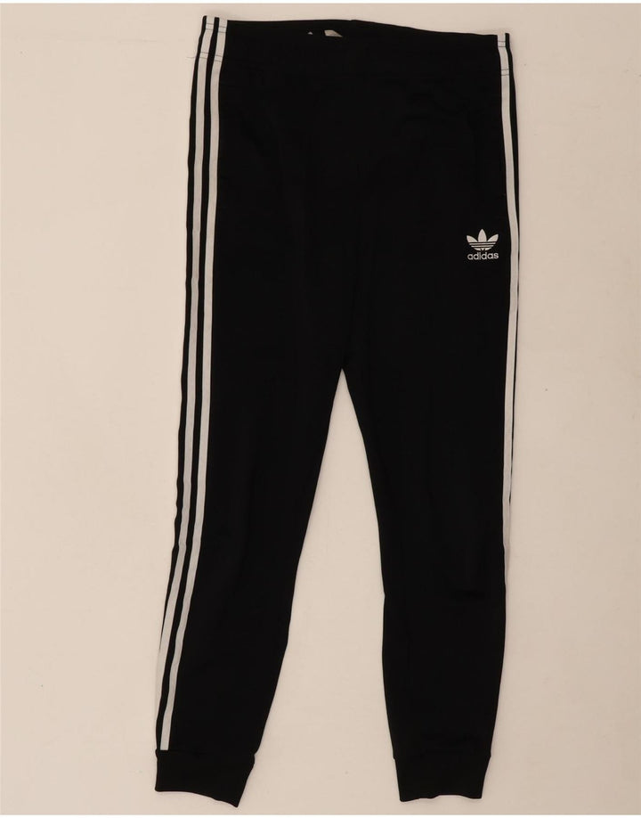 ADIDAS Boys Tracksuit Trousers Joggers 13-14 Years  Black Polyester Vintage Adidas and Second-Hand Adidas from Messina Hembry 