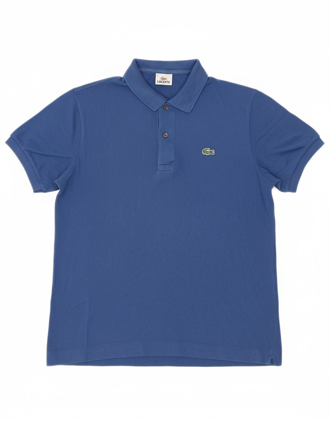 LACOSTE Mens Polo Shirt Size 4 Medium Blue Cotton