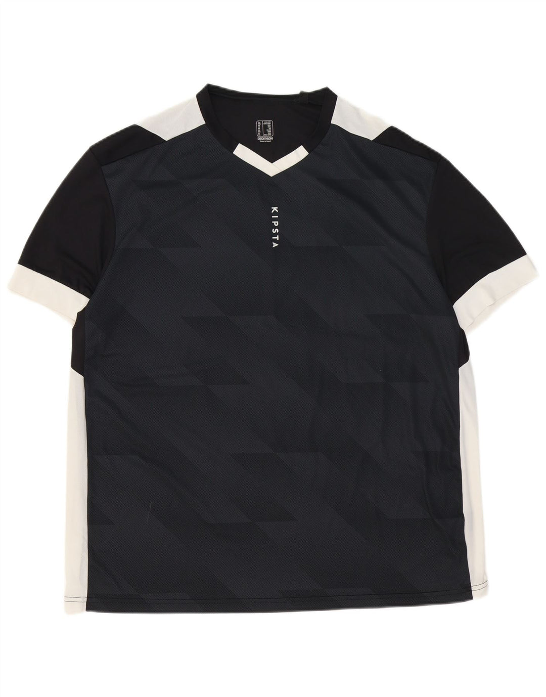 Męski T-shirt z grafiką Decathlon, 2XL, czarny, z blokami kolorów