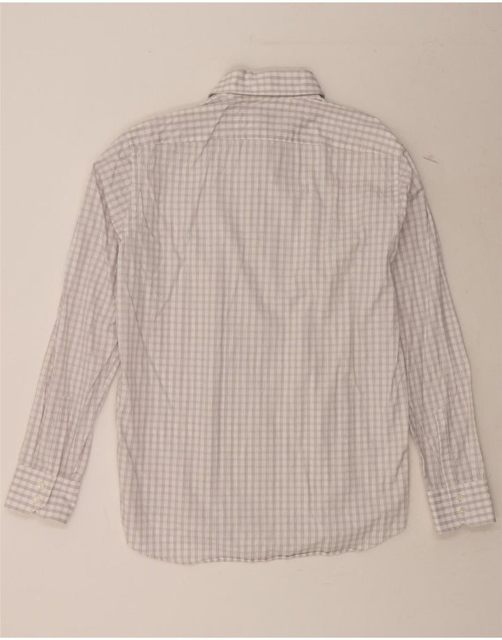 HUGO BOSS Mens Regular Fit Shirt Size 16 Large White Check Cotton Vintage Hugo Boss and Second-Hand Hugo Boss from Messina Hembry 