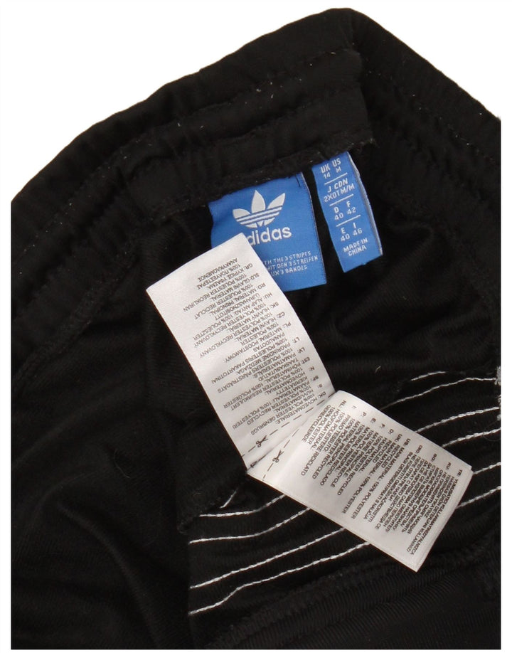 Damskie spodnie dresowe Adidas UK 14 Średni czarny poliester z blokami kolorów
